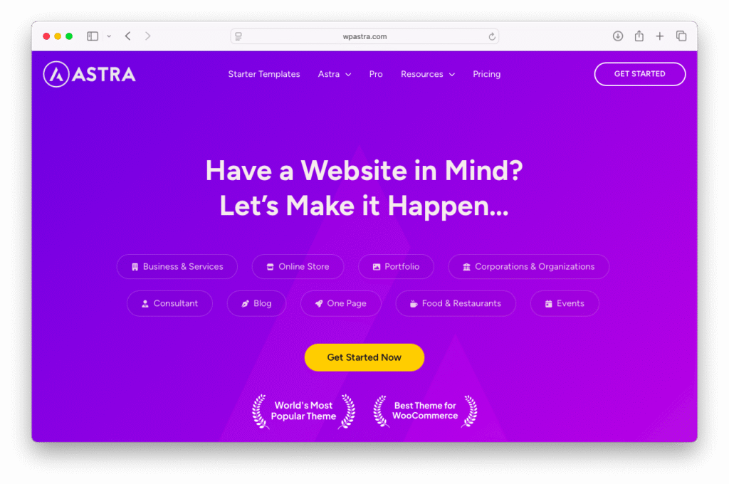 Astra theme for wordpress